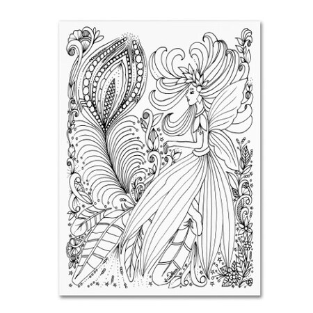 Trademark Fine Art KCDoodleArt 'Fairies and Woodland Creatures 15' Canvas Art, 24x32 ALI3646-C2432GG